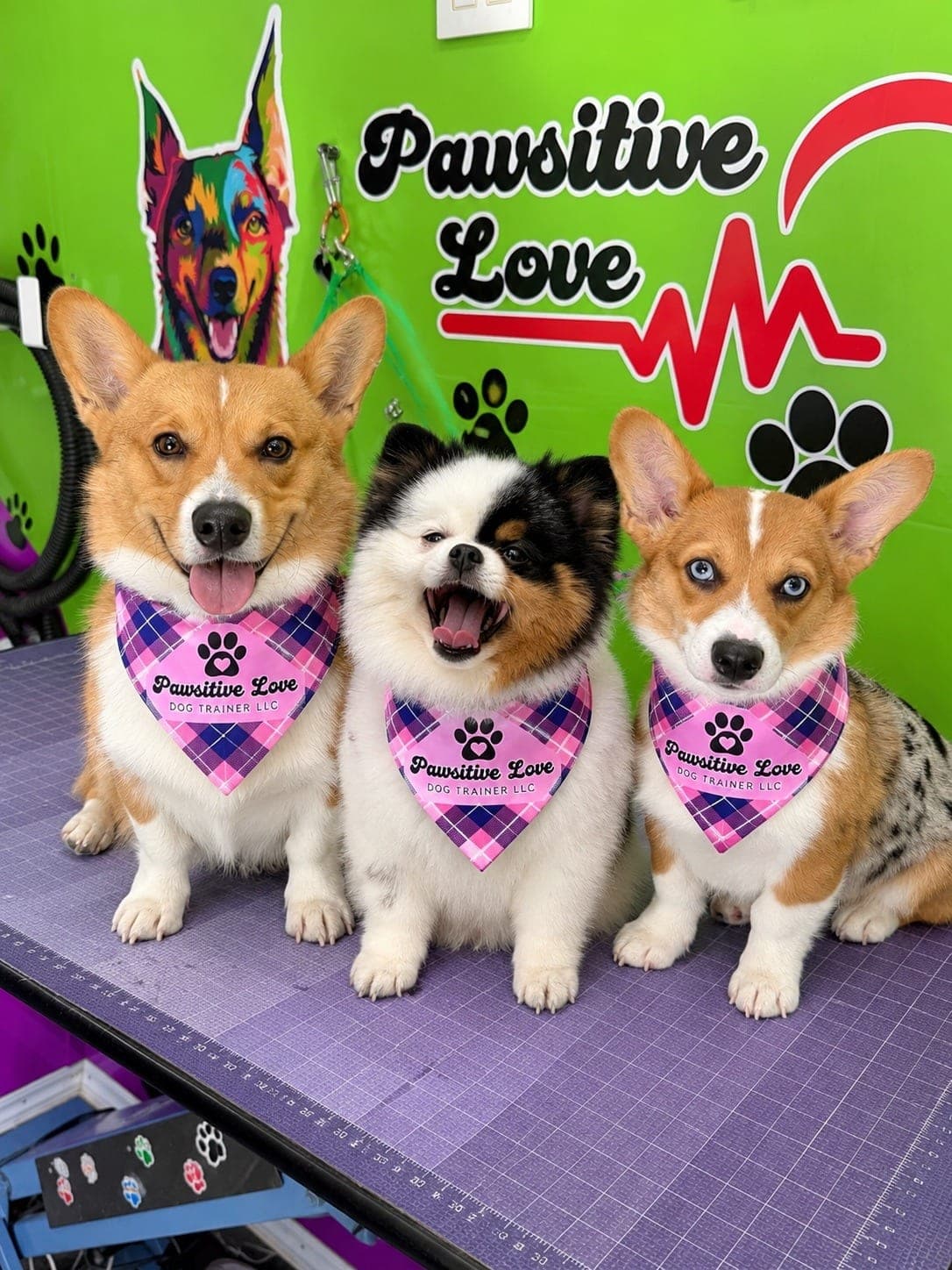 Corgis groomed by Pawsitive Love Dog, mobile dog grooming in Southwest Florida